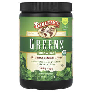 بارلينز‏, Organic Greens، تركيبة في شكل مسحوق، 8.47 أوقية (240 غ)