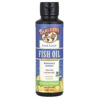 Barlean's, Fresh Catch®, Fish Oil, Omega-3 EPA/DHA, Orange, 8 fl oz (236 ml)