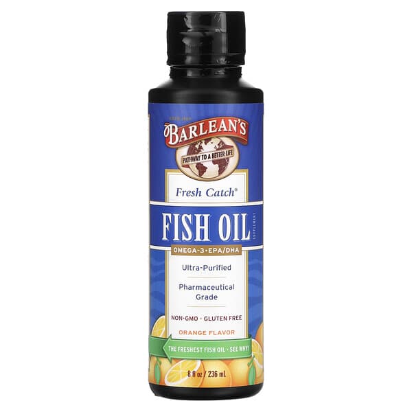 Barlean's, Fresh Catch Fish Oil, Omega-3 EPA/DHA, Orange , 8 fl oz (236 ml)