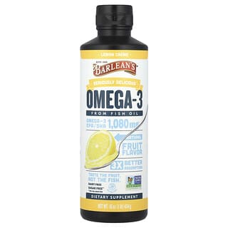 Barlean's, Omega-3, Fish Oil, Lemon Creme, 16 oz (454 g)