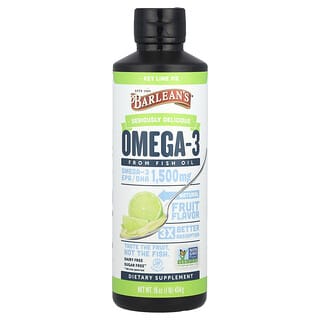 Barlean's, Seriously Delicious, Omega-3 Fish Oil,  High Potency, Key Lime Pie, 1,500 mg, 16 oz (454 g)