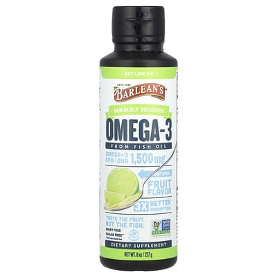 Barlean's, Fish Oil Omega-3, Key Lime Pie, 8 oz (227 g)