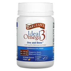Barlean's, Ideal Omega 3, Orange , 1,000 mg EPA/DHA, 60 Softgels
