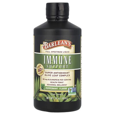 Barlean's, Olive Leaf Complex, Mint Flavor, 95 mg, 16 oz (454 g)