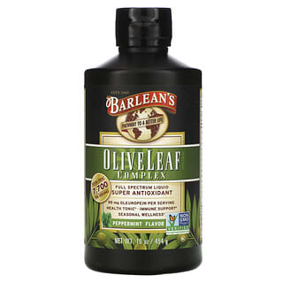 Barlean's, مركب أوراق الزيتون، نكهة النعناع الفلفلي، 16 أونصة (454 جم)