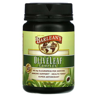 Barlean's, Комплекс оливковых листьев, 120 мягких таблеток