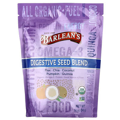 Barlean's, Digestive Support Seed Blend, 12 oz (340 g)