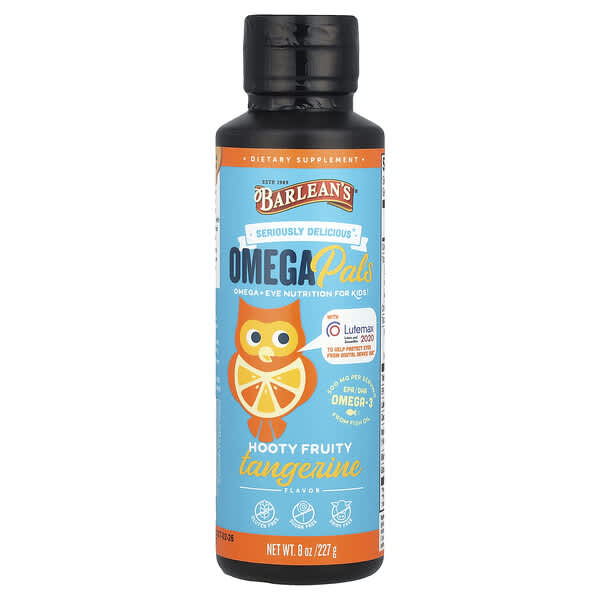 Barlean's Omega Pals, Hooty Fruity Tangerine, 8 oz (227 g)