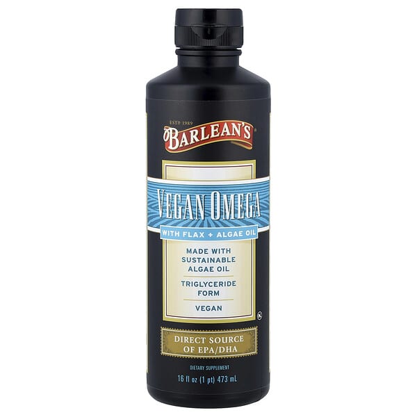 Barlean's, Vegan Omega With Flax + Algae Oil, 16 fl oz (473 ml) — product photo 1