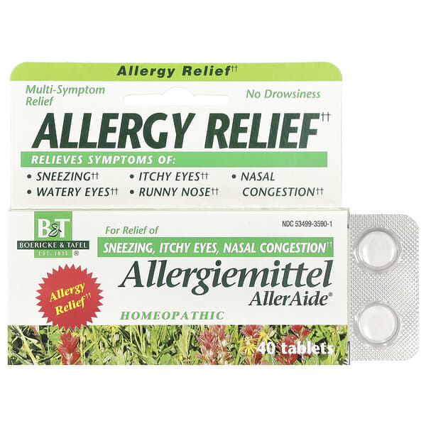 Boericke & Tafel, Allergiemitel AllerAide®, 알레르기 완화제, 40정