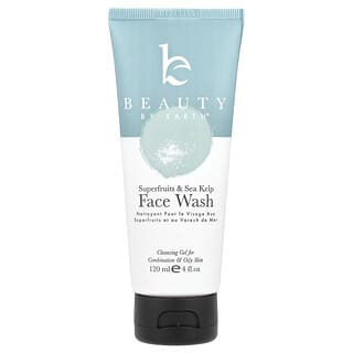 Beauty By Earth, Jabón facial para pieles grasas y mixtas, superfrutas y kelp marino, 120 ml (4 oz. Líq.)