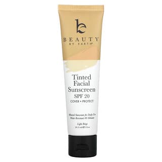 Beauty By Earth, Tinted Facial Sunscreen, SPF 20, Light Beige, 2 fl oz (59.15 ml)