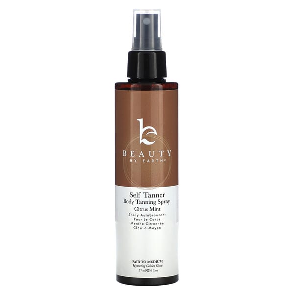 Beauty By Earth, Self Tanner, Body Tanning Spray, Citrus Mint, 6 fl oz