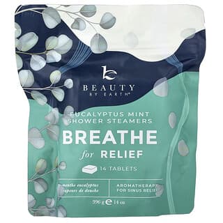 Beauty By Earth, Breathe for Relief Douchestoomapparaten, Eucalyptus Munt, 14 Tabletten