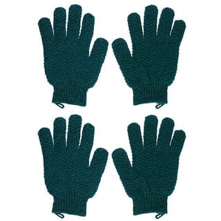 Beauty By Earth, Exfoliating Gloves, Medium Exfoliation, Green, 2 Pairs