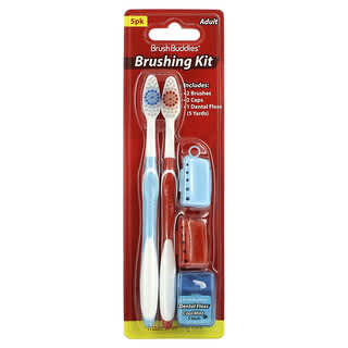 Brush Buddies, Cuidado inteligente, kit de cepillado para adultos, 2 paquetes