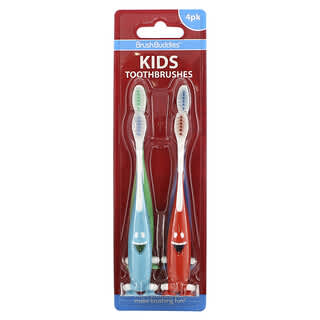 Brush Buddies, Smart Care, cepillo de diente para niños, 4 paquetes