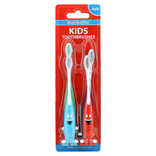 Brush Buddies, Smart Care, cepillo de diente para niños, 4 paquetes