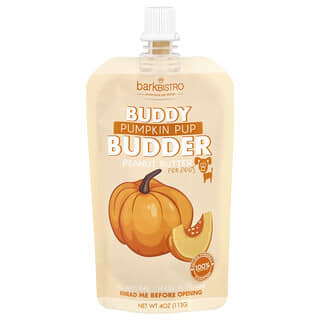 Bark Bistro, Buddy Pumpkin Pup Budder, Peanut Butter For Dogs, 4 oz (113 g)