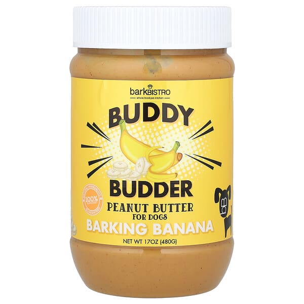 Bark Bistro, Buddy Budder, Peanut Butter, For Dogs, Barking Banana, 17 ...