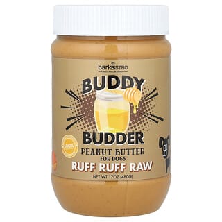 Bark Bistro, Buddy Budder, Peanut Butter, For Dogs, Ruff Ruff Raw, 17 oz (480 g)