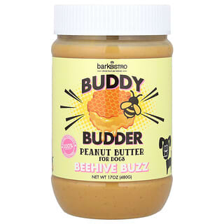 بارك بيسترو‏, Buddy Budder ، زبدة الفول السوداني ، للكلاب ، خلية النحل الطنانة ، 17 أونصة (480 جم)