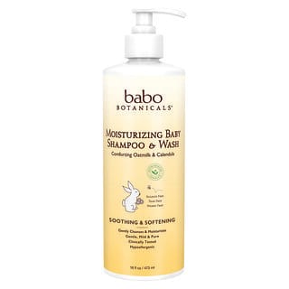 Babo Botanicals, Shampoo y Jabón Liquido para Bebés, Leche de Avena y Calendula, 16 fl oz (473 ml)