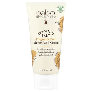 Babo Botanicals, Sensitive Baby, Diaper Rash Cream, Fragrance Free, 3 oz (85 g)