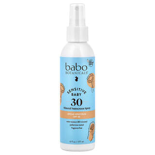 Babo Botanicals, Écran solaire minéral pour bébés sensibles, FPS 30, Sans parfum, 177 ml
