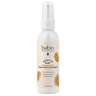 Babo Botanicals, Bebés con piel sensible, Crema para la dermatitis del pañal en spray, Sin fragancia, 89 ml (3 oz. líq.)