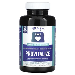 Better Body Co., Provitalize, 60 cápsulas resistentes al ácido