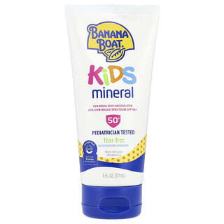 Banana Boat, Loción con protección solar a base de minerales para niños, FPS +50, 177 ml (6 oz. líq.)