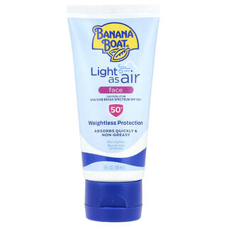 Banana Boat, Light as Air, Sunscreen Lotion, Face, SPF50+, 3 fl oz (88 ml)