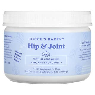 Bocce's Bakery, Hip & Joint, For Dogs, Peanut Butter & Honey, 60 Soft Chews, 6.35 oz (180 g)