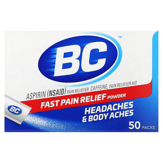 BC, порошок для быстрого обезболивания, головная боль и ломота в теле, 50 пакетиков
