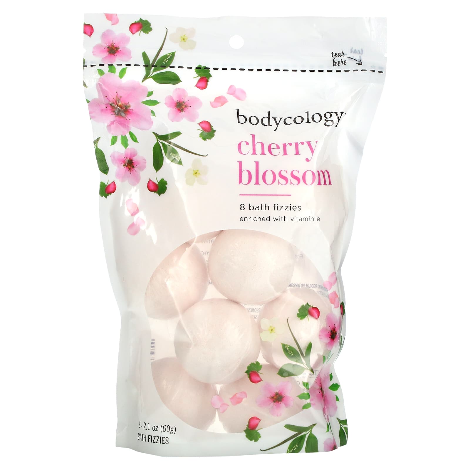 Bodycology, Cherry Blossom, 8 ароматизаторов для ванн, 60 г (2,1 унции)