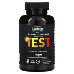 Biochem, TEST, Potenciador de testosterona natural, 60 cápsulas vegetales