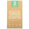 Stainless Steel Tongue Scrapers, 2 Pack
