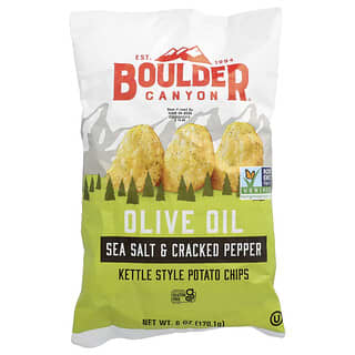 Boulder Canyon, Картофельные чипсы с оливковым маслом, морская соль и молотый перец, 170,1 г (6 унций)