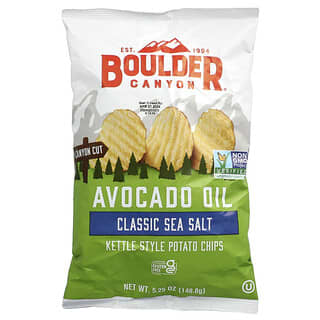 Boulder Canyon, Avocado Oil Kettle Style Potato Chips, Classic Sea Salt, 5.25 oz (148.8 g)
