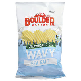 Boulder Canyon‏, رقائق البطاطس المموجة ، ملح البحر ، 5.5 أونصة (155.9 جم)