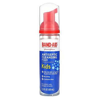 Band Aid, Niños, Espuma de limpieza antiséptica, 68 ml (2,3 oz. Líq.)