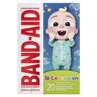Band Aid, Лейкопластыри, разные размеры, Cocomelon ™, 20 бинтов