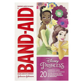 Band Aid, Пластыри, разные размеры, принцессы Диснея, 20 бинтов