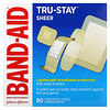 Adhesive Bandages, Tru-Stay, Sheer, Assorted Sizes, 80 Bandages
