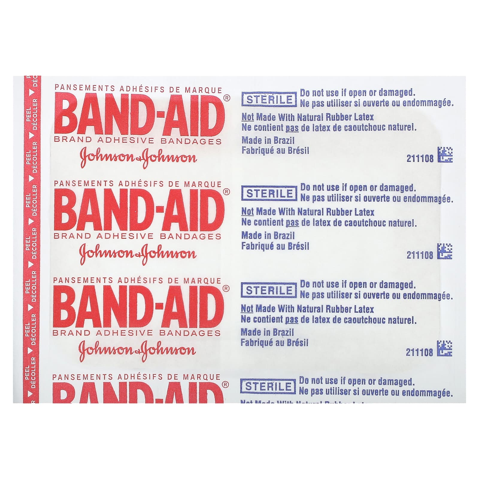 Band Aid, Adhesive Bandages, TruStay Sheer Large Adhesive Pad, 10 Pads