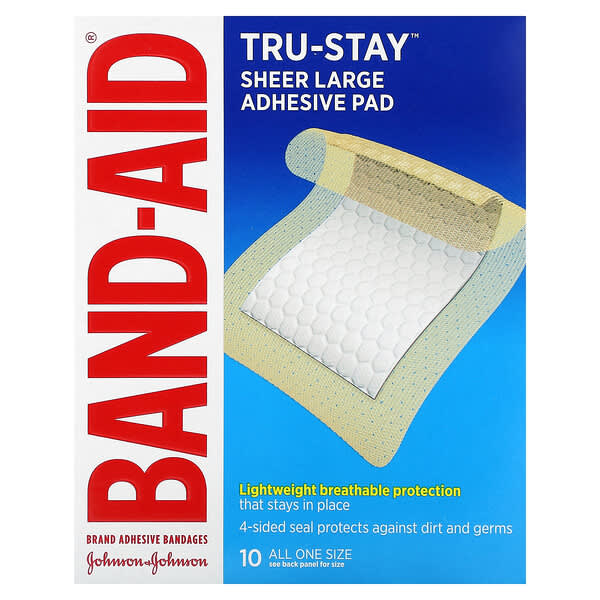 Band-Aid Tru-Stay Sheer Strips Comfort-Flex Bandages Assorted Sizes Box/60