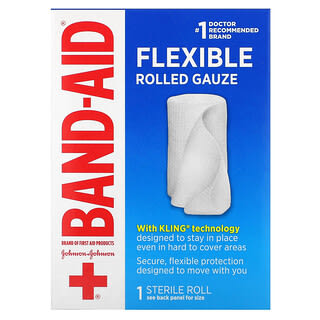 Band Aid, Flexibel gerollte Gaze, 1 sterile Rolle