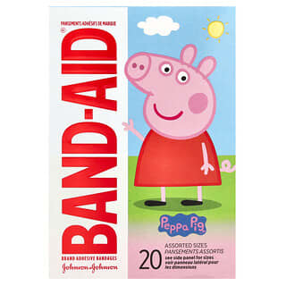 Band Aid, Лейкопластыря, разные размеры, Peppa Pig ™, 20 бинтов