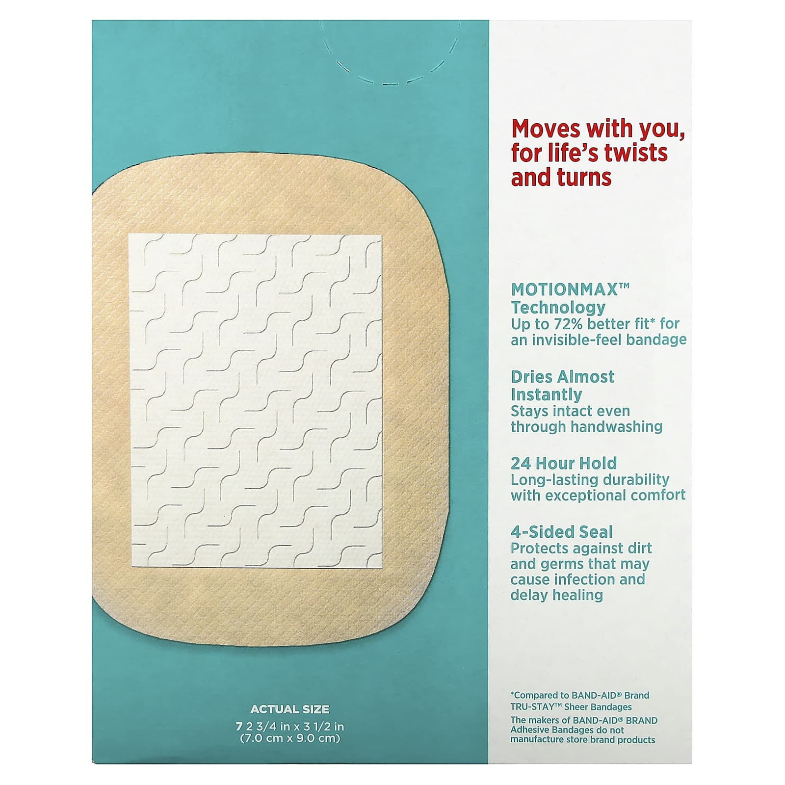 Band Aid, Adhesive Bandages, SkinFlex, Extra Large, 7 Bandages